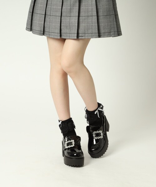 cs T&P(シーエスティーアンドピー)の「キラキラ付き厚底ローファー(パンプス・レディース・ブラック系1・S/M/L/LL)」の12枚目の写真