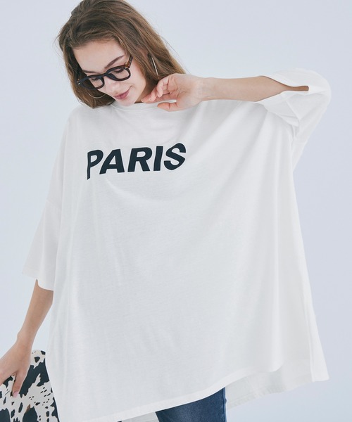 coca(coca)(コカ)の「ビッグシルエットプリントTシャツ(Tシャツ/カットソー・レディース・チャコール/ホワイト・M/L)」の9枚目の写真