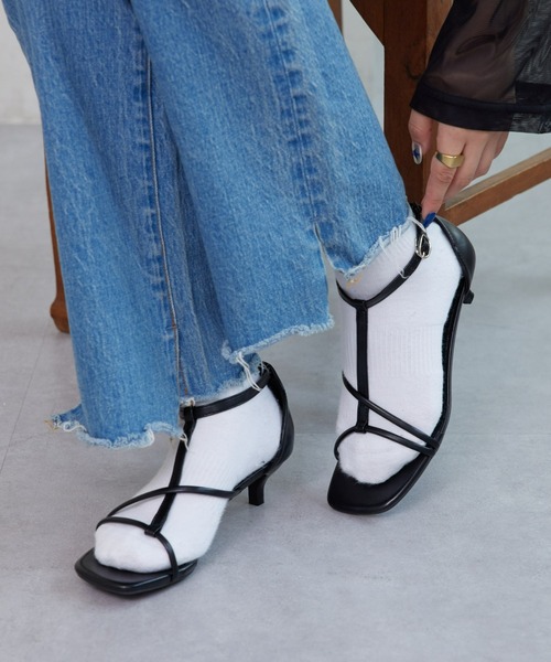 CIAOPANIC TYPY（チャオパニックティピー）の「チューブストラップサンダル（サンダル・レディース・レオパード/ブラック/シルバー・36/37/38/39）」の4枚目の写真