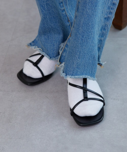 CIAOPANIC TYPY（チャオパニックティピー）の「チューブストラップサンダル（サンダル・レディース・レオパード/ブラック/シルバー・36/37/38/39）」の5枚目の写真