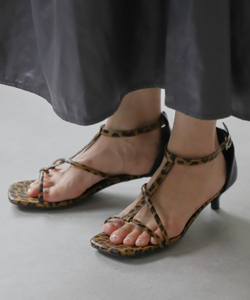 CIAOPANIC TYPY（チャオパニックティピー）の「チューブストラップサンダル（サンダル・レディース・レオパード/ブラック/シルバー・36/37/38/39）」の9枚目の写真