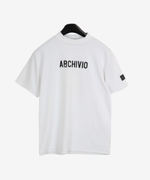 <MENS>シンプルロゴプリント半袖ハイネックプル モックネック 2023年秋冬