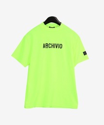 <MENS>シンプルロゴプリント半袖ハイネックプル モックネック 2023年秋冬