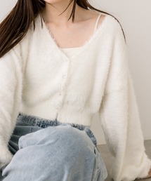 OLIVE des OLIVE | ふわふわハートボタンカーディガン　1032050130(カーディガン/ボレロ)