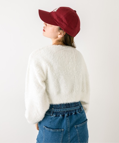 OLIVE des OLIVE（オリーブデオリーブ）の「ふわふわハートボタンカーディガン　1032050130（カーディガン/ボレロ・レディース・サックスブルー/オフホワイト/ブラック/ピンク・FREE）」の10枚目の写真