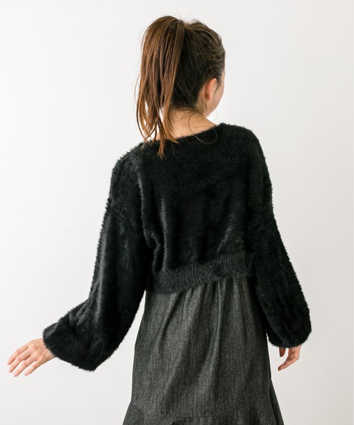 OLIVE des OLIVE（オリーブデオリーブ）の「ふわふわハートボタンカーディガン　1032050130（カーディガン/ボレロ・レディース・サックスブルー/オフホワイト/ブラック/ピンク・FREE）」の19枚目の写真