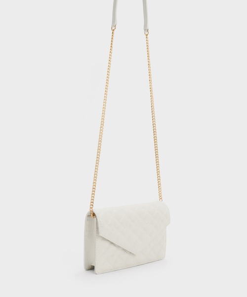 CHARLES & KEITH（チャールズ & キース）の「Duo ドゥオ キルトエンベロープクラッチ（クラッチバッグ・レディース・ホワイト/カーキ/イエロー系その他2・XS）」の18枚目の写真