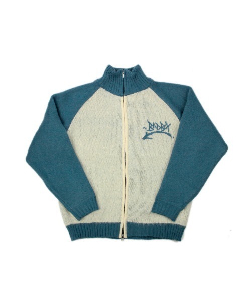 BAD BOY（バッドボーイ）の「ストリートファッション BADBOY バッドボーイ BADBOY MOHAIR TOUCH JACQUARD FULL ZIP KNIT オーバーサイズ ニット セーター 長袖トップス モヘアニット ジップアップ ジップジャケット（ニット/セーター・メンズ・ホワイト×グリーン/ホワイト×ブラック/ホワイト×ブルー・M/L）」の14枚目の写真