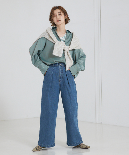 abahouse mavie（アバハウスマヴィ）の「テレコボーダータンクトップ（タンクトップ・レディース・モスグリーン/ブラック/ホワイト/ホワイト系その他/ブラック系その他・フリー）」の6枚目の写真