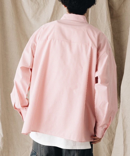 epnok(エプノック)の「Wポケットストライプルーズシャツ(シャツ/ブラウス・メンズ・グレー/ブルー/ピンク・MEDIUM/SMALL/LARGE)」の18枚目の写真