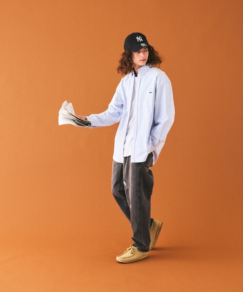 TOWNCRAFT（タウンクラフト）の「TOWN CRAFT/タウンクラフト 別注 リラックスフィット イージー ダメージ加工 デニムパンツ（デニムパンツ・メンズ・ブラック/インディゴブルー・SMALL/MEDIUM/LARGE）」の15枚目の写真