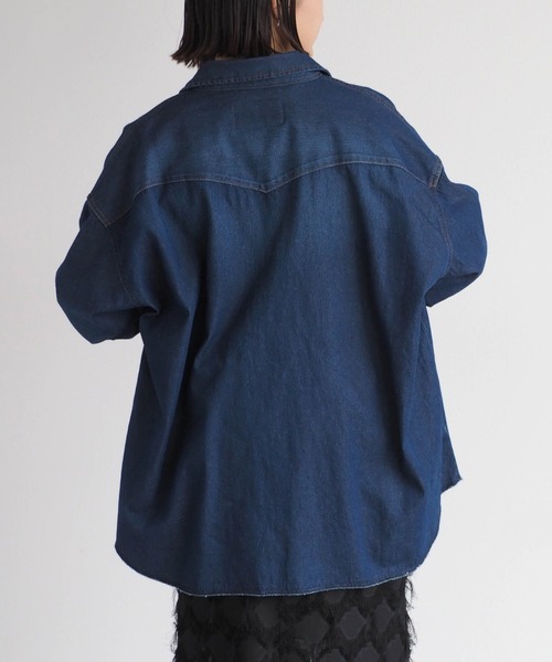 cepo(セポ)の「デニムオーバーシャツ(シャツ/ブラウス・レディース・ブルー系2/ブルー系1・M)」の14枚目の写真