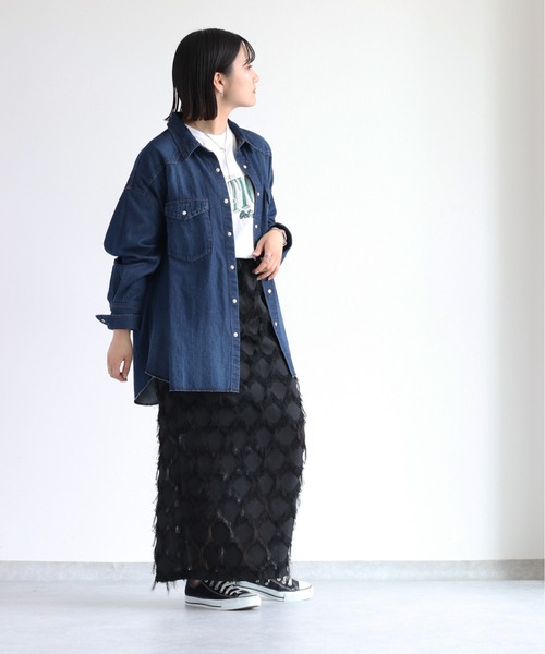 cepo(セポ)の「デニムオーバーシャツ(シャツ/ブラウス・レディース・ブルー系2/ブルー系1・M)」の18枚目の写真