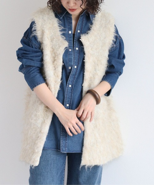 cepo(セポ)の「デニムオーバーシャツ(シャツ/ブラウス・レディース・ブルー系2/ブルー系1・M)」の4枚目の写真