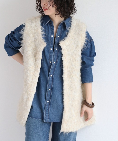 cepo(セポ)の「デニムオーバーシャツ(シャツ/ブラウス・レディース・ブルー系2/ブルー系1・M)」の5枚目の写真