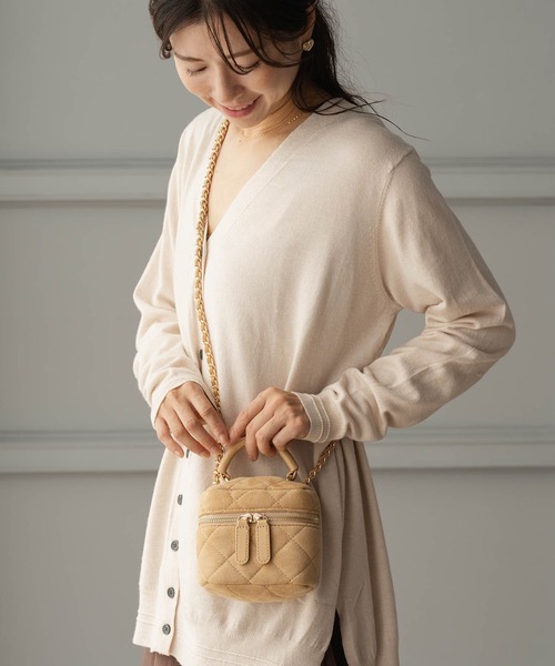 ZAKKA-BOX(ザッカボックス)の「スウェードキルティングバニティポシェット(ショルダーバッグ・レディース・キャメル/ブラック/ベージュ・FREE)」の13枚目の写真
