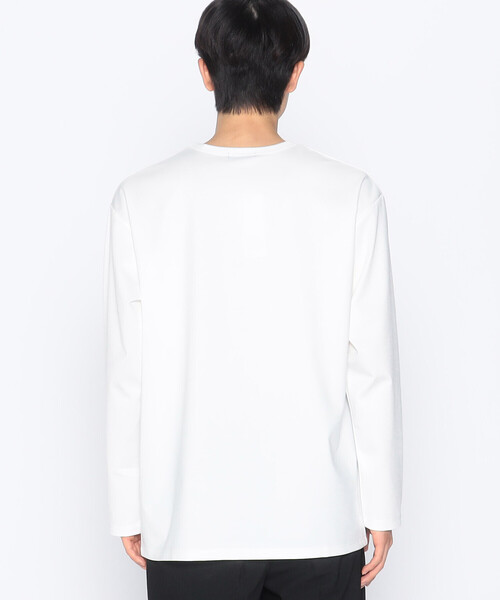 COMME CA ISM（コムサイズム）の「パッチワーク クルーネック ロングスリーブ Ｔシャツ（Tシャツ/カットソー・メンズ・ホワイト/ブラック・L/M）」の8枚目の写真