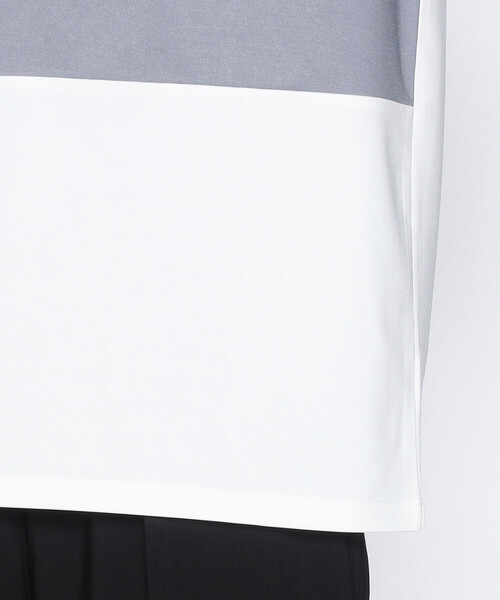 COMME CA ISM（コムサイズム）の「パッチワーク クルーネック ロングスリーブ Ｔシャツ（Tシャツ/カットソー・メンズ・ホワイト/ブラック・L/M）」の11枚目の写真