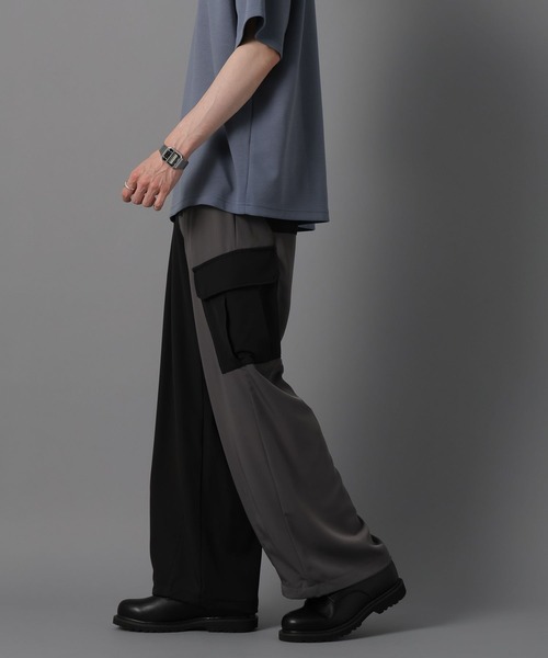 RAGEBLUE（レイジブルー）の「【WEB限定】Luxury + easy Drape loose slacks cargo pants/ラグイージー/ドレープルーズスラックスカーゴ/パラシュートパンツ（カーゴパンツ・メンズ・ブラック/グレー/ブラック系その他・MEDIUM/LARGE）」の7枚目の写真