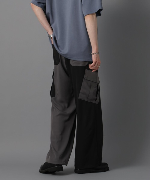 RAGEBLUE（レイジブルー）の「【WEB限定】Luxury + easy Drape loose slacks cargo pants/ラグイージー/ドレープルーズスラックスカーゴ/パラシュートパンツ（カーゴパンツ・メンズ・ブラック/グレー/ブラック系その他・MEDIUM/LARGE）」の9枚目の写真