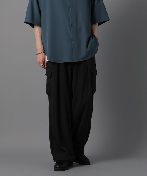 RAGEBLUE（レイジブルー）の「【WEB限定】Luxury + easy Drape loose slacks cargo pants/ラグイージー/ドレープルーズスラックスカーゴ/パラシュートパンツ（カーゴパンツ・メンズ・ブラック/グレー/ブラック系その他・MEDIUM/LARGE）」の11枚目の写真