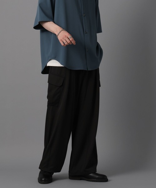 RAGEBLUE（レイジブルー）の「【WEB限定】Luxury + easy Drape loose slacks cargo pants/ラグイージー/ドレープルーズスラックスカーゴ/パラシュートパンツ（カーゴパンツ・メンズ・ブラック/グレー/ブラック系その他・MEDIUM/LARGE）」の12枚目の写真