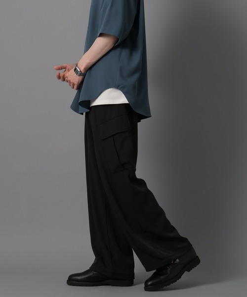 RAGEBLUE（レイジブルー）の「【WEB限定】Luxury + easy Drape loose slacks cargo pants/ラグイージー/ドレープルーズスラックスカーゴ/パラシュートパンツ（カーゴパンツ・メンズ・ブラック/グレー/ブラック系その他・MEDIUM/LARGE）」の13枚目の写真