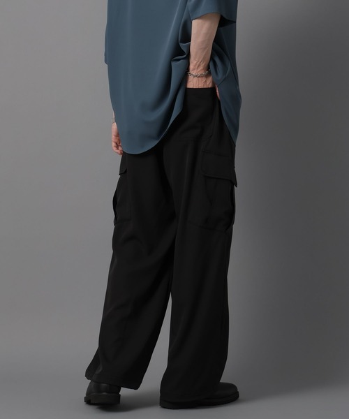 RAGEBLUE（レイジブルー）の「【WEB限定】Luxury + easy Drape loose slacks cargo pants/ラグイージー/ドレープルーズスラックスカーゴ/パラシュートパンツ（カーゴパンツ・メンズ・ブラック/グレー/ブラック系その他・MEDIUM/LARGE）」の14枚目の写真