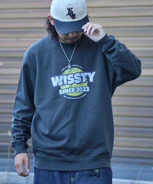 wissty（ウィスティー）の「wissty-ヴィンテージ.ロゴスウェット（スウェット・メンズ・チャコールグレー・M/L）」の7枚目の写真