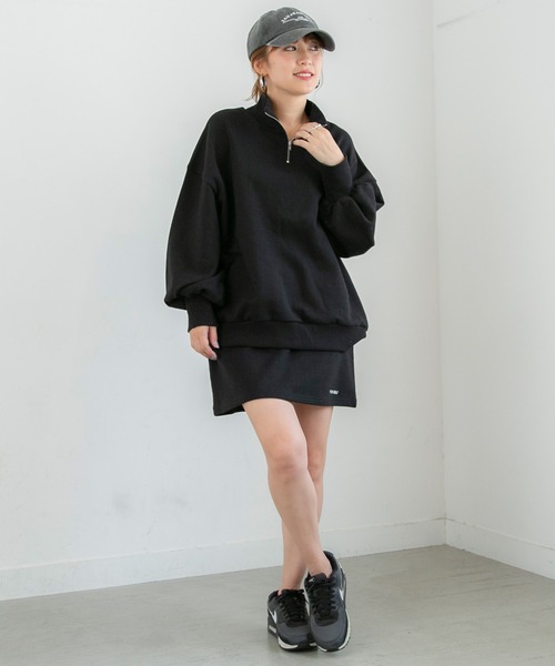 PICHI（ピイチ）の「スウェットミニスカート（スカート・レディース・グレー/ブラック・FREE）」の5枚目の写真