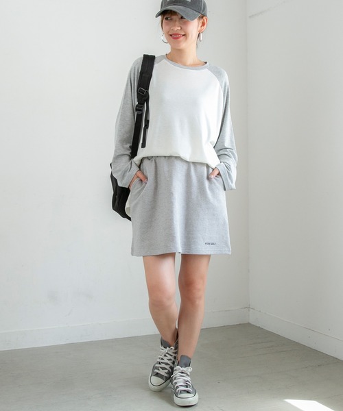 PICHI（ピイチ）の「スウェットミニスカート（スカート・レディース・グレー/ブラック・FREE）」の12枚目の写真