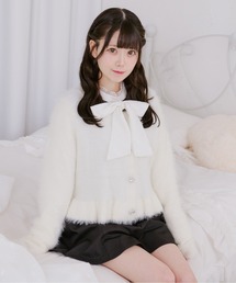 ふわふわビジューカーディガン