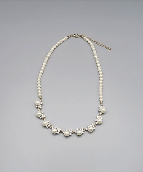 Cupid Heart（キューピッドハート）の「【Cupid Heart】結婚式アクセ！ビジューパール×1連パールネックレス（ネックレス・レディース・ゴールド/シルバー・MEDIUM）」の20枚目の写真