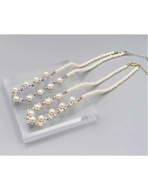 Cupid Heart（キューピッドハート）の「【Cupid Heart】結婚式アクセ！ビジューパール×1連パールネックレス（ネックレス・レディース・ゴールド/シルバー・MEDIUM）」の21枚目の写真