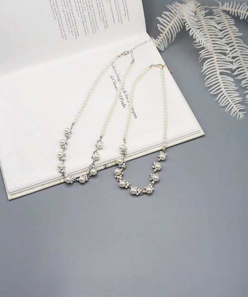 Cupid Heart（キューピッドハート）の「【Cupid Heart】結婚式アクセ！ビジューパール×1連パールネックレス（ネックレス・レディース・ゴールド/シルバー・MEDIUM）」の22枚目の写真