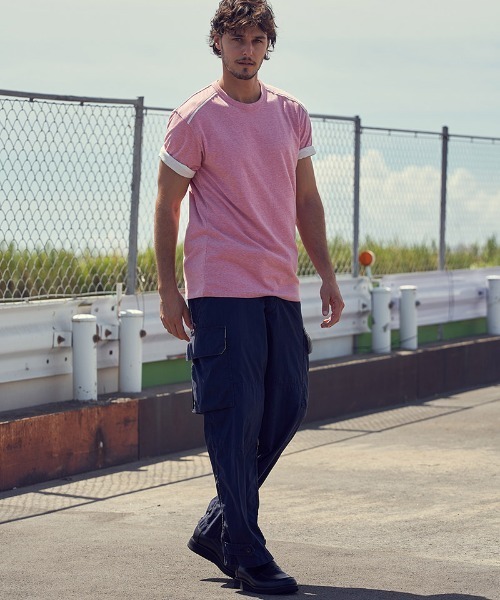 mt8607- bicolor cut&sewn Tシャツ