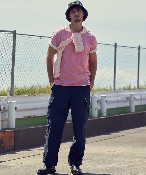 mt8607- bicolor cut&sewn Tシャツ