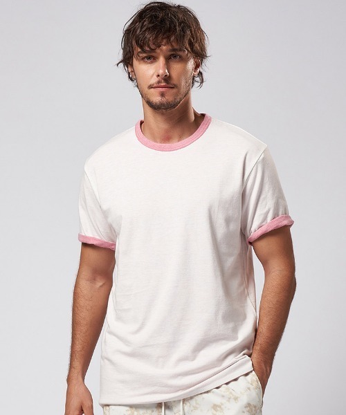 mt8607- bicolor cut&sewn Tシャツ
