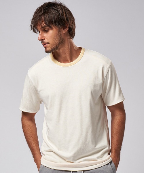 mt8607- bicolor cut&sewn Tシャツ