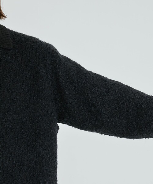 STUDIOUS（ステュディオス）の「ポロモヘアカーディガン（カーディガン/ボレロ・メンズ・ブラック/レッド・1/2）」の9枚目の写真