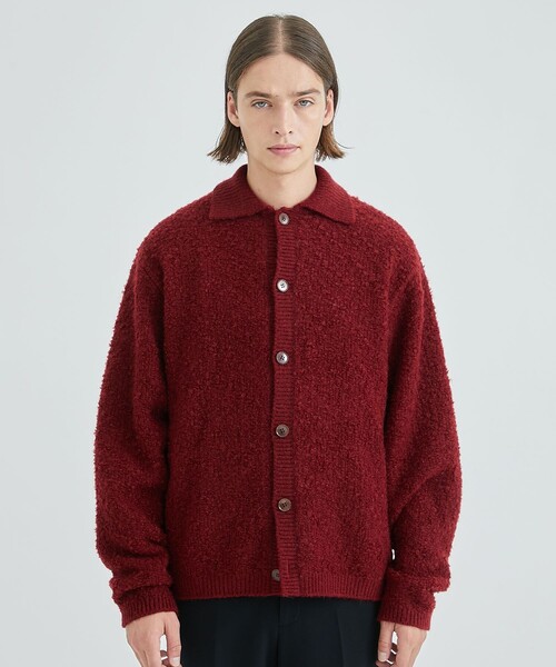 STUDIOUS（ステュディオス）の「ポロモヘアカーディガン（カーディガン/ボレロ・メンズ・ブラック/レッド・1/2）」の15枚目の写真