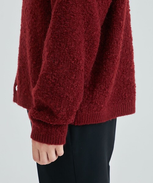 STUDIOUS（ステュディオス）の「ポロモヘアカーディガン（カーディガン/ボレロ・メンズ・ブラック/レッド・1/2）」の20枚目の写真