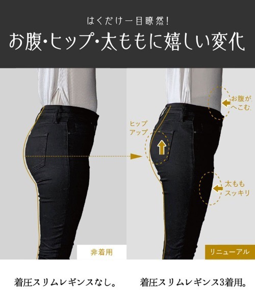 DONOBAN(ドノバン)の「着圧スリムレギンス10分丈3(レギンス/スパッツ・レディース・ブラック・XL/L/M/S)」の10枚目の写真