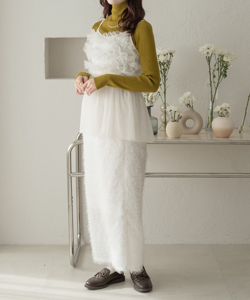 Ambre Neige(アンブルネージュ)の「【6色展開】ハイネックリブニット/WEB/EC限定商品(ニット/セーター・レディース・グレー/アイボリー/オレンジ系その他/レッド/ライトグリーン/ブラック・FREE)」の21枚目の写真