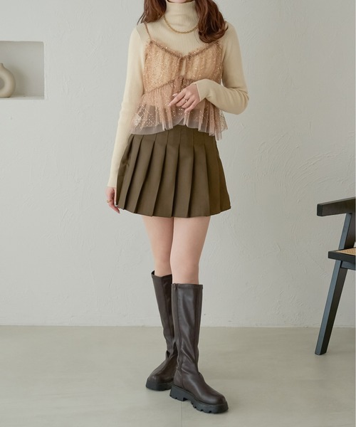 Ambre Neige(アンブルネージュ)の「【6色展開】ハイネックリブニット/WEB/EC限定商品(ニット/セーター・レディース・グレー/アイボリー/オレンジ系その他/レッド/ライトグリーン/ブラック・FREE)」の16枚目の写真