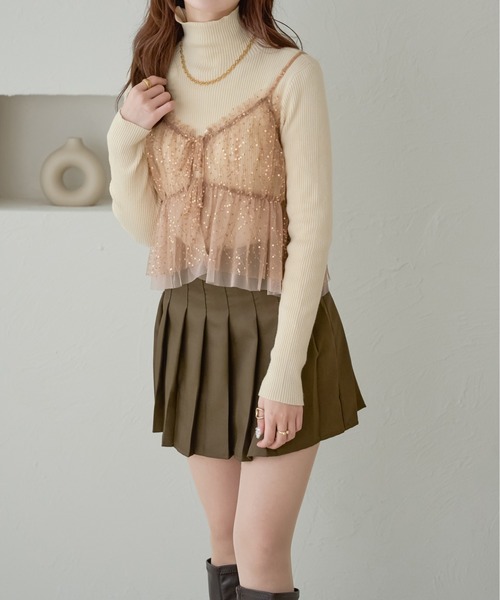 Ambre Neige(アンブルネージュ)の「【6色展開】ハイネックリブニット/WEB/EC限定商品(ニット/セーター・レディース・グレー/アイボリー/オレンジ系その他/レッド/ライトグリーン/ブラック・FREE)」の14枚目の写真