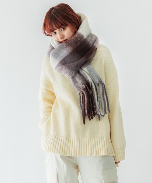 CONTROL FREAK / CTFK(コントロールフリーク)の「CONTROL FREAK(コントロールフリーク)マルチブロックチェックマフラー(マフラー・レディース・ブルー/イエロー/ブラウン・FREE)」の11枚目の写真