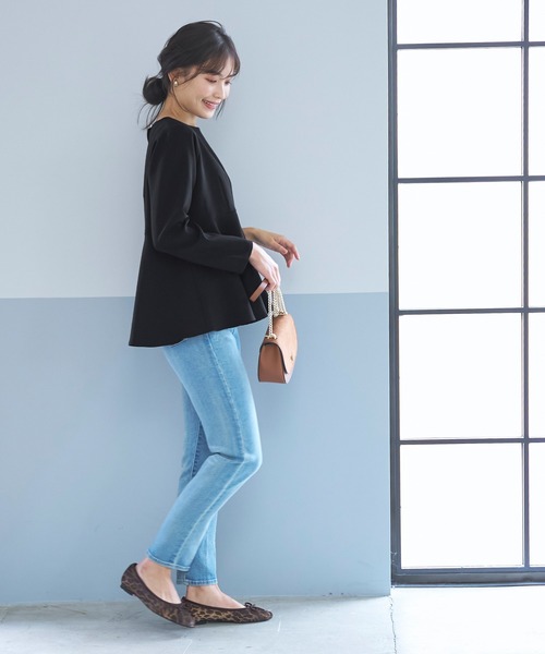 coca（coca）（コカ）の「セットアップ対応ペプラムブラウス（シャツ/ブラウス・レディース・ネイビー/ブラック・M/L）」の10枚目の写真