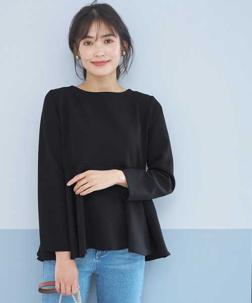 coca（coca）（コカ）の「セットアップ対応ペプラムブラウス（シャツ/ブラウス・レディース・ネイビー/ブラック・M/L）」の9枚目の写真
