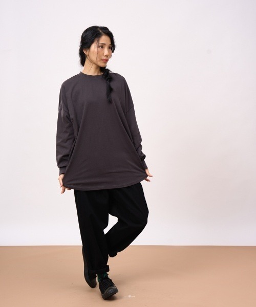 ROCOCO（ロココ）の「カフス袖カットソー（Tシャツ/カットソー・レディース・チャコールグレー/ブラック/クリーム・M～Ｌ）」の13枚目の写真